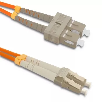 Qoltec LWL-Patchkabel SC/UPC – LC/UPC, Multimode 50/125 OM2, Duplex, 3 m