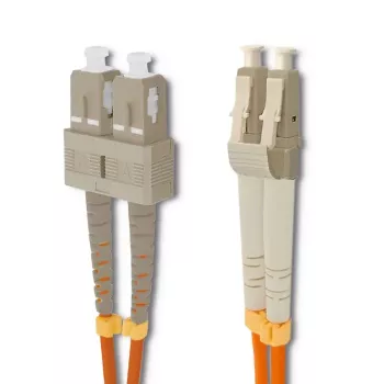 Qoltec LWL-Patchkabel SC/UPC – LC/UPC, Multimode 50/125 OM2, Duplex, 3 m