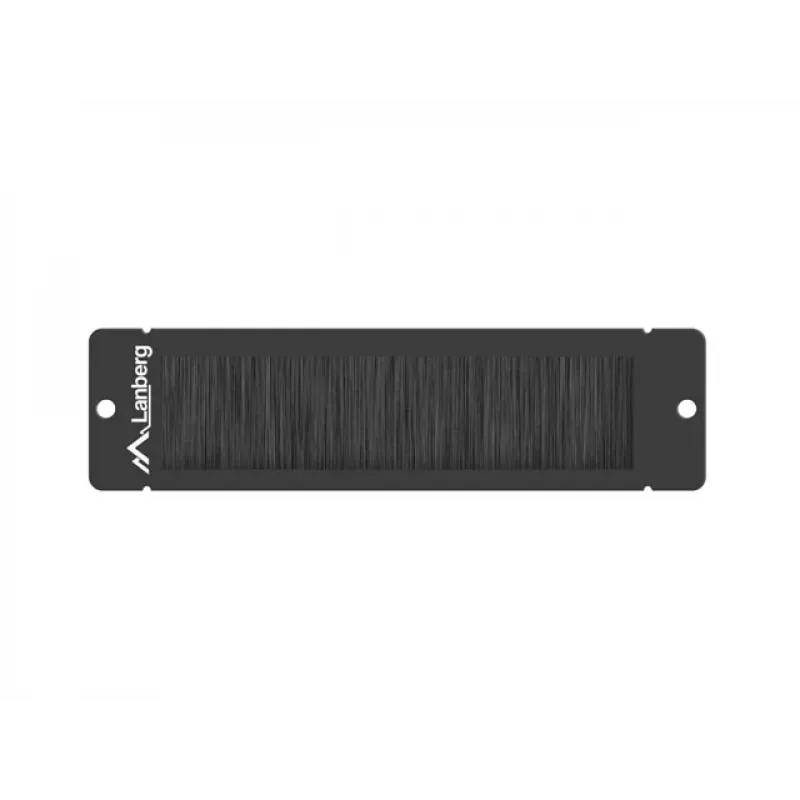 Lanberg Bürstenpanel für 10 inch Rack-Schrank, Schwarz (AK-1104-B)