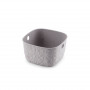 Curver Softex XS Korb 3 l, 19,4 x 19,4 x 11,1 cm, grau-braun
