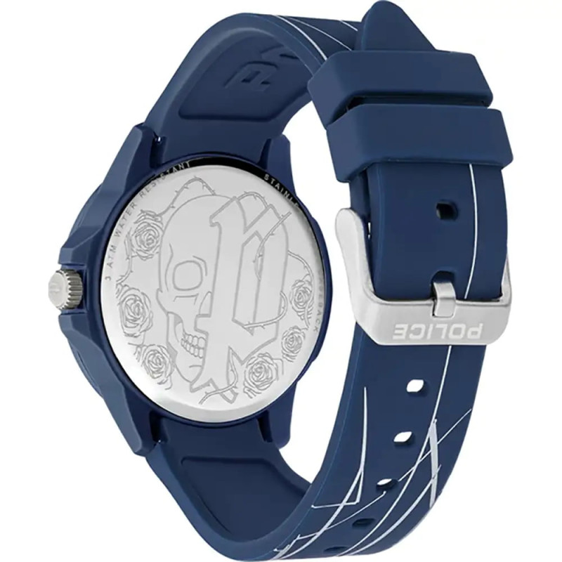 Police PEWUM2119561 Herren Analog Quarz Uhr, 40 mm, Blau