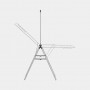 Brabantia HangOn Wäscheständer mit Kleiderbügelstange, 25 m, Metallic Grey