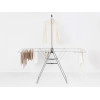 Brabantia HangOn Wäscheständer mit Kleiderbügelstange, 25 m, Metallic Grey