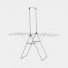 Brabantia HangOn Wäscheständer mit Kleiderbügelstange, 25 m, Metallic Grey