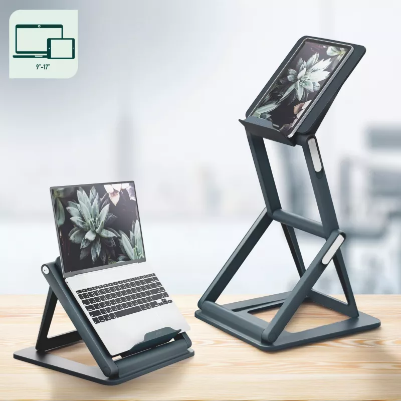 Leitz Ergo 2-in-1 Sitz-Steh-Laptopständer, Schwarz (65890089)