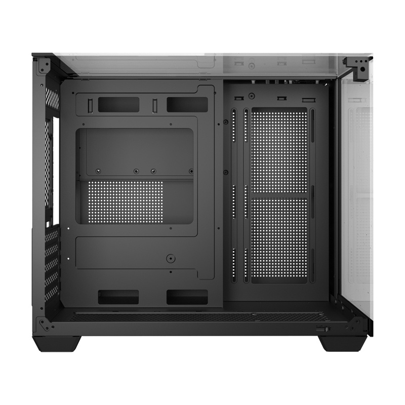 Darkflash TH285M Micro-ATX Computer-Gehäuse mit gehärtetem Glas, Schwarz