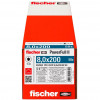 Fischer Holzbauschraube PowerFull II 8.0x200 ZK TX VG (50 Stück, Vollgewinde, verzinkt)