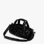 Wochenendtasche LOQI Metallic – Schwarz Puffy (medium)