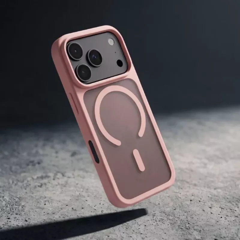 Crong Matte Magnetic MagSafe Hülle für iPhone 18 Pro Max / 17 Pro Max, Rosa
