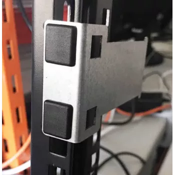 IT-BUDGET 1U Mini-DIN-Hutschienenhalterung für kleine Geräte und Thermostate, inkl. Montageclips (KTH04)