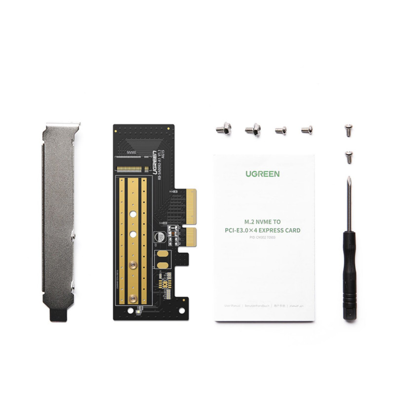 UGREEN CM302 M.2 NVMe SSD auf PCIe 3.0 x4 Adapterkarte (CM302-70503)