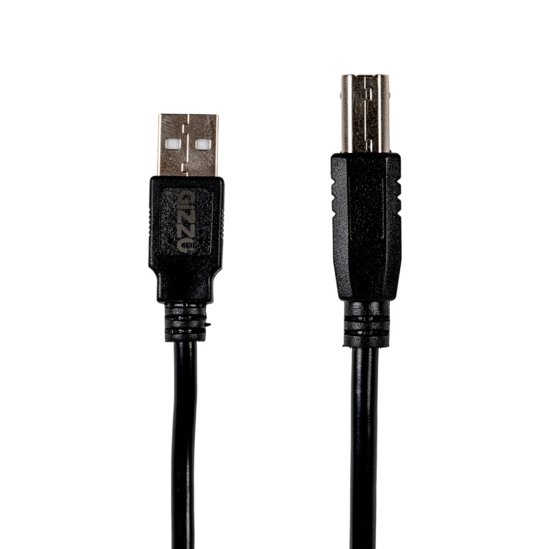 Gizzu USB 2.0 Druckerkabel USB-A auf USB-B, 1,5 m, Schwarz (GCPU2AB15)