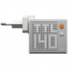 SHARGE Pixel 140 GaN Ladegerät, 140W, 3x USB-C, Dot-Matrix-Display - weiß