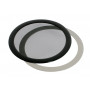 DEMCiflex Staubfilter 120mm, rund - schwarz/schwarz
