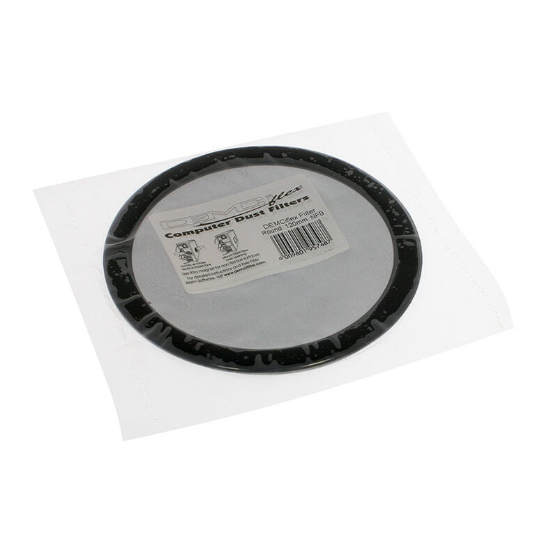 DEMCiflex Staubfilter 120mm, rund - schwarz/schwarz