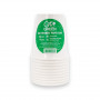 Gogreen Go Green kompostierbare Becher 250 ml, 10 Stück, weiß