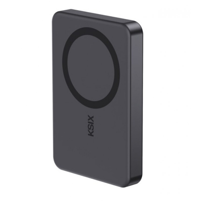 Ksix Powerbank Magslim 10000 mAh magnetisch 15W USB-C PD 20W Digitalanzeige Schwarz