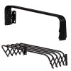 Sauber Wand-Wäscheständer, 4 m / 80 cm, Schwarz