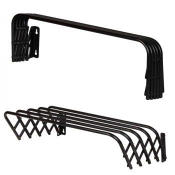 Sauber Wand-Wäscheständer, 4 m / 80 cm, Schwarz