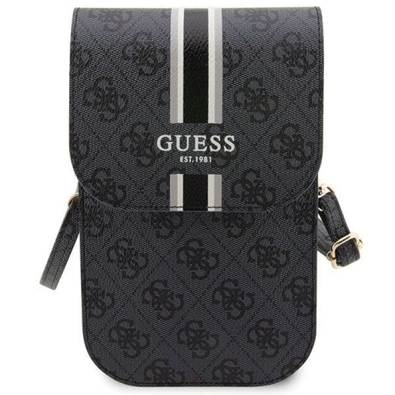 Guess 4G Stripe Handytasche, Schwarz