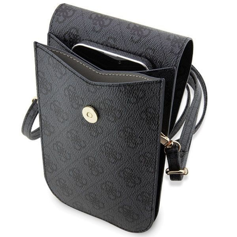 Guess 4G Stripe Handytasche, Schwarz