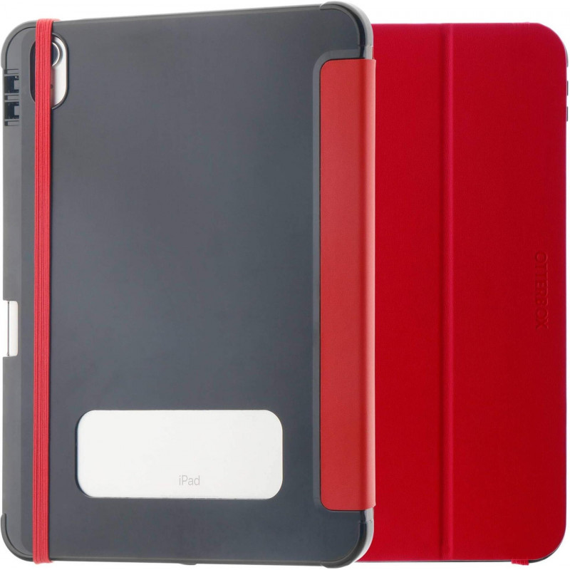 OtterBox React Series Ultra-Slim Flip-Hülle für Apple iPad 10,9 inch (10. Generation) – Schwarz/Rot