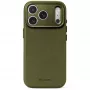 Decoded Leather Backcover – Lederhülle für iPhone 18 Pro Max / 17 Pro Max, kompatibel mit MagSafe (moosgrün)
