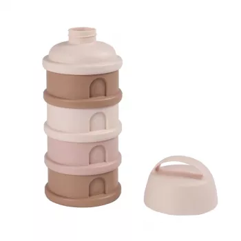 BEABA Milchpulverbehälter, 4 Fächer, “Cotton Candy”