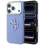 Guess genarbte & große Resin-Logo-Hülle für iPhone 18 Pro / 17 Pro, Blau