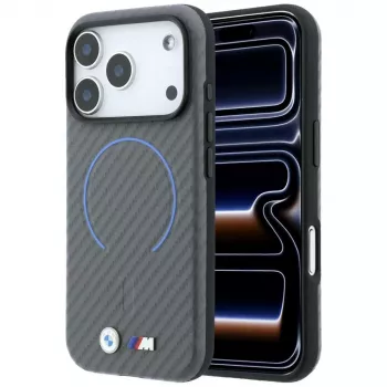 BMW M Carbon bedruckte Ring MagSafe Hülle für iPhone 18 Pro / 17 Pro, Anthrazit