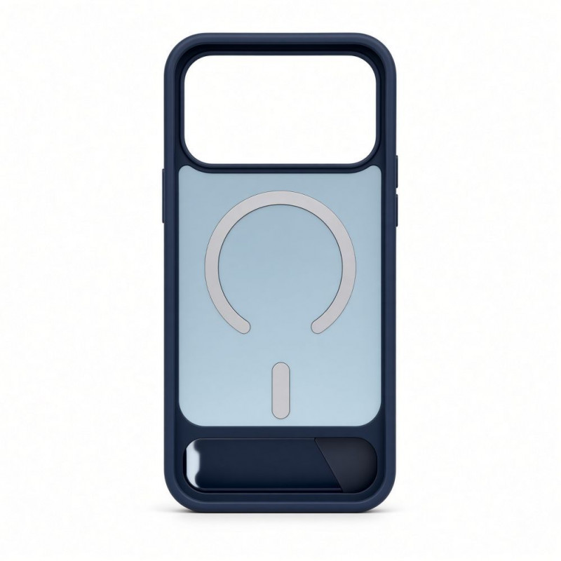Evelatus MagSafe-Hülle mit Gummibeschichtung und Ständer für Apple iPhone 18 Pro Max, Marineblau