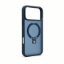 Evelatus Shield Hülle mit MagSafe & Stand für Apple iPhone 18 Pro Max, matter Ring, marineblau