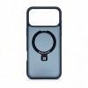Evelatus Shield Hülle mit MagSafe & Stand für Apple iPhone 18 Pro Max, matter Ring, marineblau