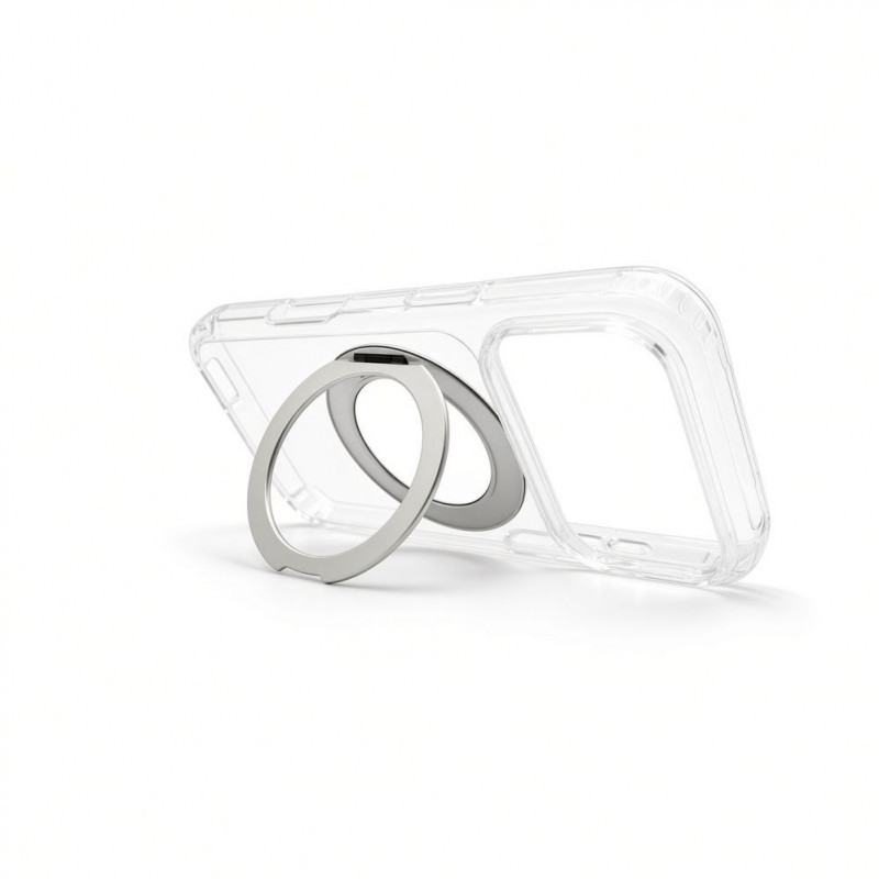 Evelatus Hybrid MagSafe Hülle mit 360 Metallständer für Apple iPhone 18 Pro Max, PC+TPU, transparent