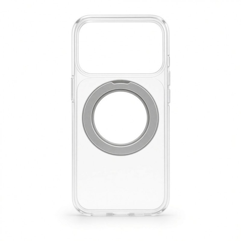 Evelatus Hybrid MagSafe Hülle mit 360 Metallständer für Apple iPhone 18 Pro, PC+TPU, transparent