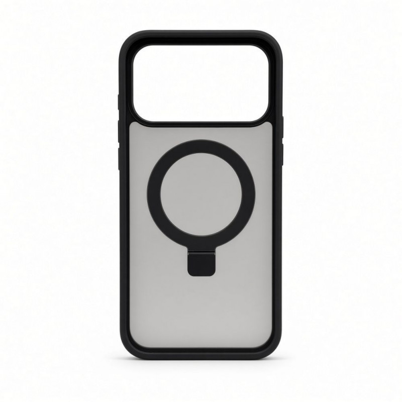 Evelatus Shield Hülle mit MagSafe & Stand für Apple iPhone 18 Pro, matter Ring, schwarz