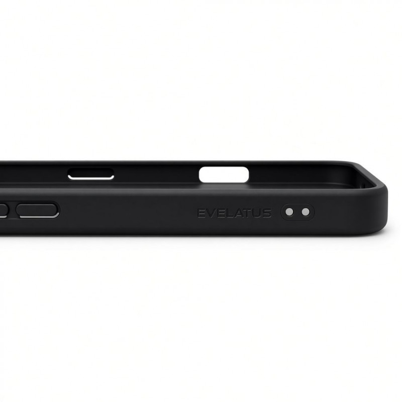 Evelatus Shield Hülle mit MagSafe & Stand für Apple iPhone 18 Pro, matter Ring, schwarz