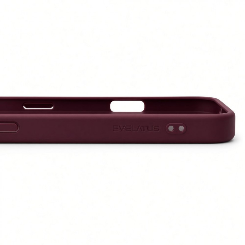 Evelatus Shield Hülle mit MagSafe & Stand für Apple iPhone 18 Pro, mattem Ring, burgunderrot