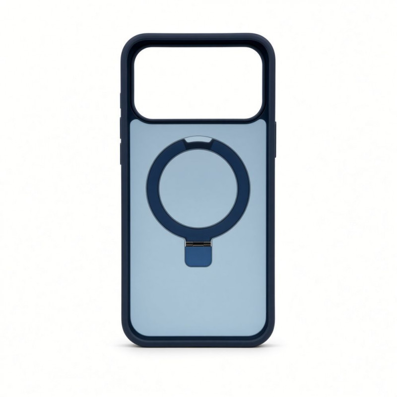 Evelatus Shield Hülle mit MagSafe & Stand für Apple iPhone 18 Pro, matter Ring, marineblau