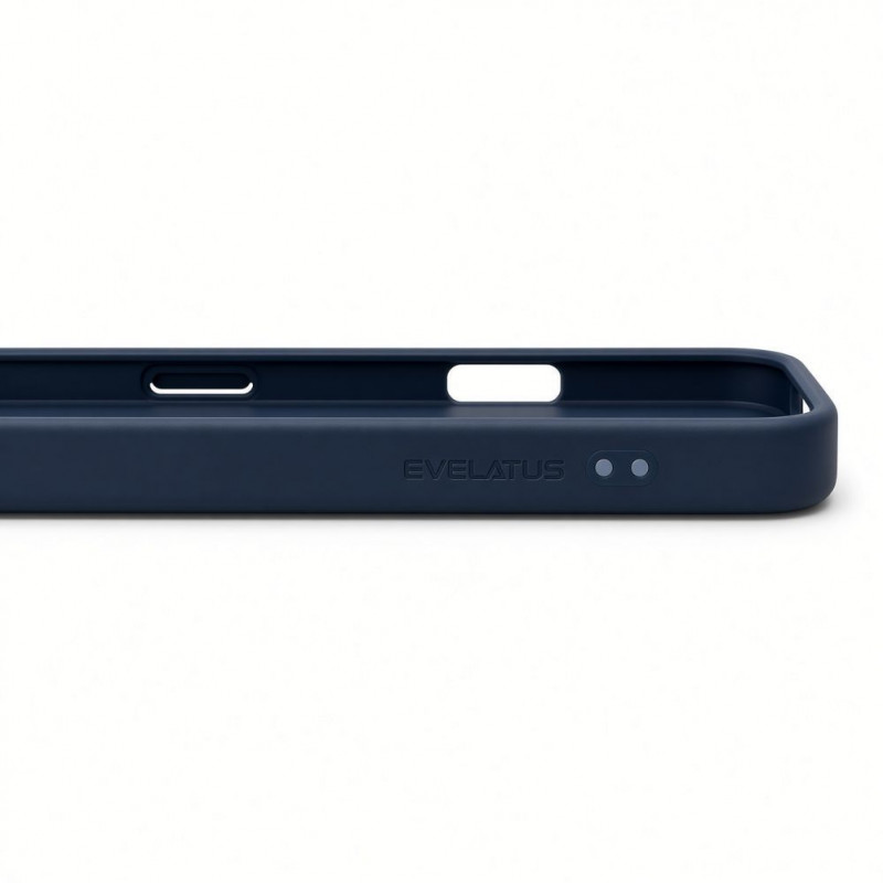 Evelatus Shield Hülle mit MagSafe & Stand für Apple iPhone 18 Pro, matter Ring, marineblau