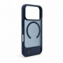 Evelatus Rubber beschichtete MagSafe Hülle mit Standfuß für Apple iPhone 18 Pro, Marineblau