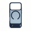 Evelatus Rubber beschichtete MagSafe Hülle mit Standfuß für Apple iPhone 18 Pro, Marineblau