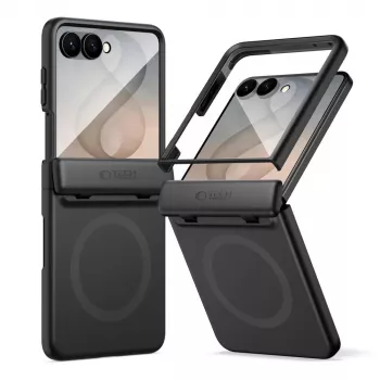 Tech-Protect Kevlar Aura MagSafe Hülle für Samsung Galaxy Z Flip 8, Schwarz