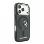 Karl Lagerfeld HC MagSafe IML Peekaboo Print & Metal Frame Hülle für Apple iPhone 18 Pro Max, Schwarz