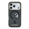 Karl Lagerfeld HC MagSafe IML Peekaboo Print & Metal Frame Hülle für Apple iPhone 18 Pro Max, Schwarz