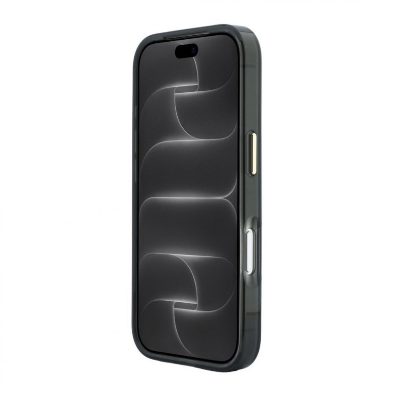 Karl Lagerfeld HC MagSafe IML Peekaboo Print & Metal Frame Hülle für Apple iPhone 18 Pro Max, Schwarz