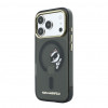 Karl Lagerfeld HC MagSafe IML Peekaboo Print & Metal Frame Hülle für Apple iPhone 18 Pro, Schwarz