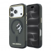 Karl Lagerfeld HC MagSafe IML Peekaboo Print & Metal Frame Hülle für Apple iPhone 18 Pro, Schwarz
