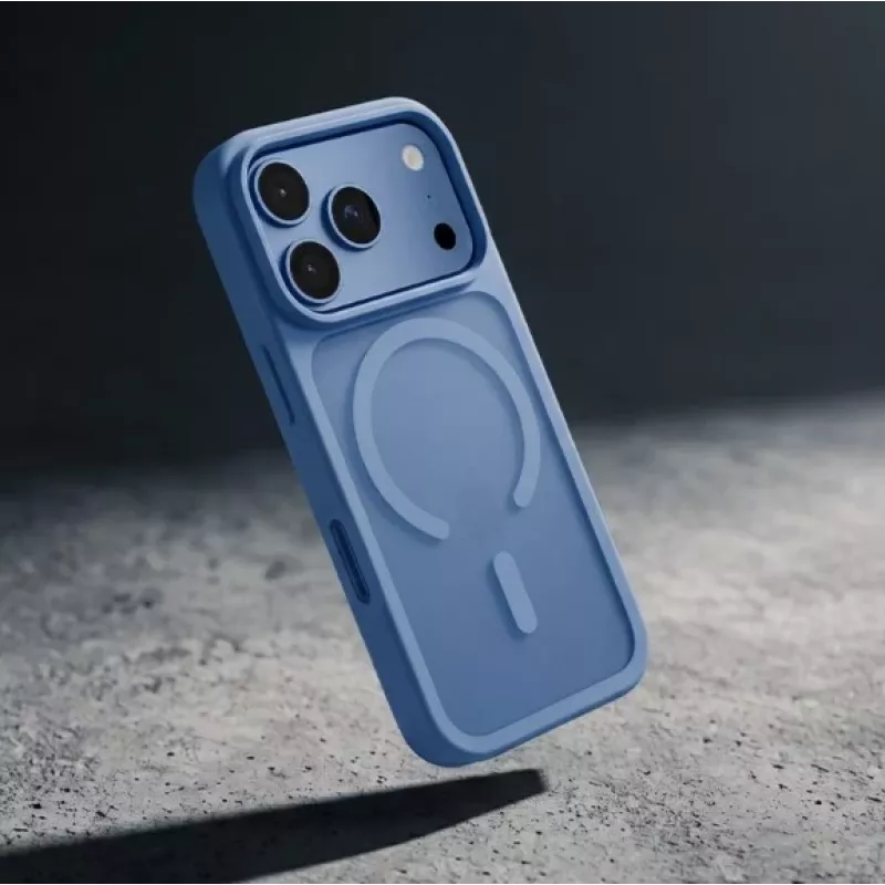 Crong Matte Magnetic MagSafe Case für iPhone 18 Pro / 17 Pro, Blau