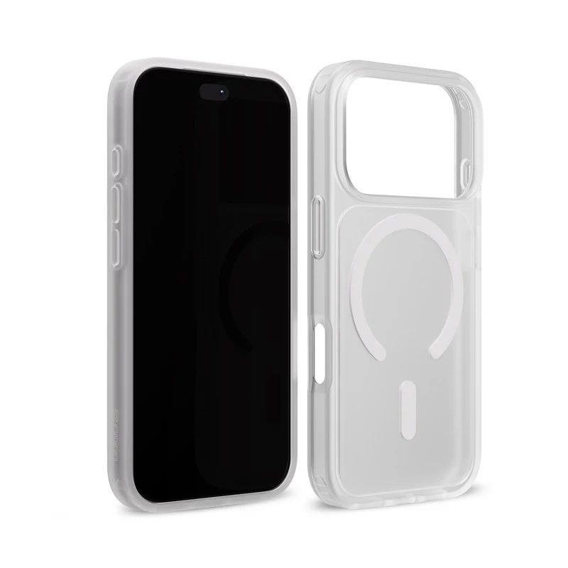 Crong Matte Magnetic MagSafe Hülle für iPhone 18 Pro / 17 Pro, Weiß